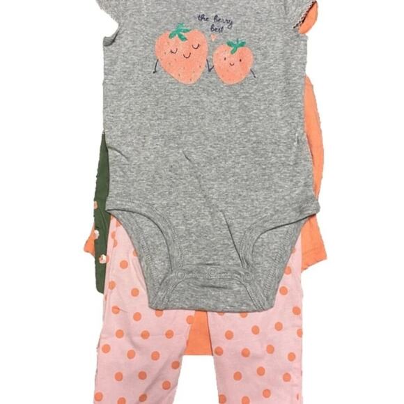 Carter's Baby Girl’s' Bodysuits Leggings 4 piece Set Size 12 Months NWT - Picture 4 of 5